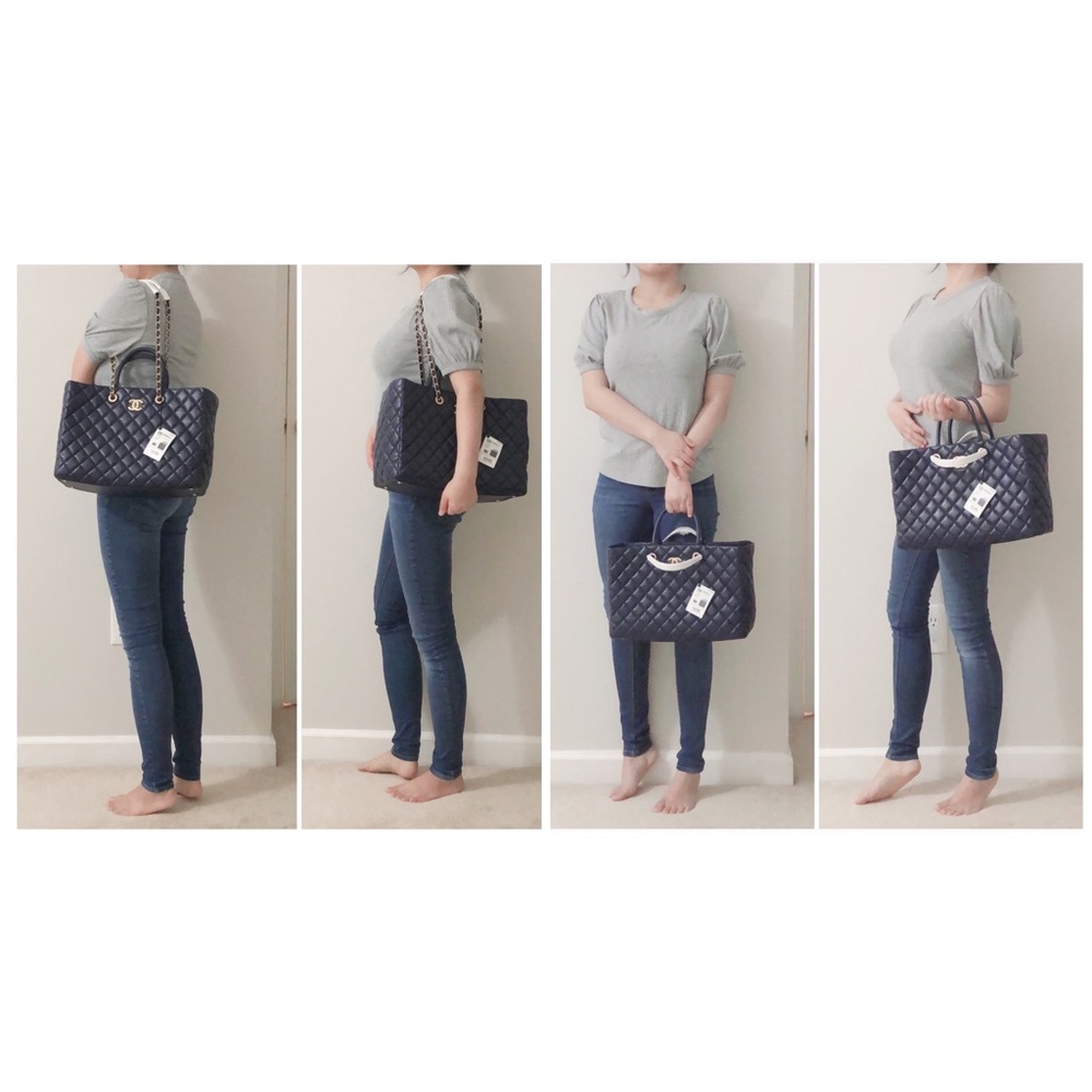 🚫SOLD🚫 BNWT Chanel Large Shopping Tote Navy GHW - Picture 10 of 10